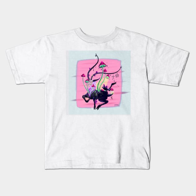 Cosmic antelope Kids T-Shirt by Bertoni_Lee